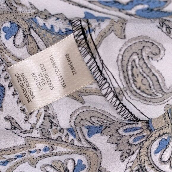 Max studio blue paisley open cardigan size medium - Picture 7 of 9